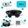 Kusini Electric Fondue Pot Set - Chocolate Fondue Kit - Temperature Control, Detachable Serving Trays, & 4 Roasting Forks - Gift Set & Date Night Idea. Serve at Movie Night or Game Night. view 3