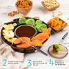 Kusini Electric Fondue Pot Set - Chocolate Fondue Kit - Temperature Control, Detachable Serving Trays, & 4 Roasting Forks - Gift Set & Date Night Idea. Serve at Movie Night or Game Night. view 4