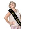 The Queen Has Retired Sash Gold Foil Retirement Sash for Women. Great for Retirement Party and Events view 2