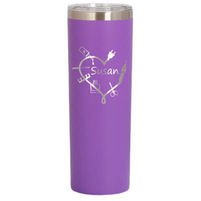 Personalized Manicurist Tumbler 20oz Skinny Custom Laser Engraved Cup