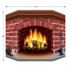 Beistle Standup Brick Fireplace  3 Pack Rustic Holiday Decor for Christmas Parties Crackling Faux Fire Background for Photos with Brick Backdrop Freestanding Winter Mantle Display 3' 1" x 25" view 2