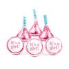 90ct It's a Girl Baby Shower Candy Party Favors Pink Kisses with DIY Stickers, Bulk Chocolate - Assembly Required view 1