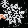 24 Pcs 12 Inch Large Christmas Snowflake Ornaments Glitter Xmas Hanging Ornaments Big Christmas Snowflake Decorations for Window Decor Winter Decorations (White) view 2