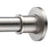 BRIOFOX Industrial Shower Curtain Rod - Rustproof Non-Slip 27-43 Inch 304 Stainless Steel Tension Curtain Rod for Window or Bathroom, Brushed Nickel view 1