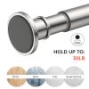 BRIOFOX Industrial Shower Curtain Rod - Rustproof Non-Slip 27-43 Inch 304 Stainless Steel Tension Curtain Rod for Window or Bathroom, Brushed Nickel view 4