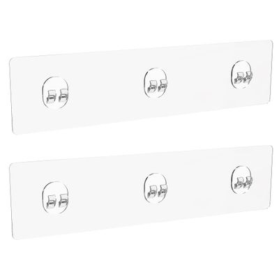 Moforoco 2 Pack Shower Caddy Adhesive for Replacement, No Drilling Strong Transparent Adhesive for Shower Caddy, Soap Holder, Bathroom Storage Shelves and Kitchen Racks