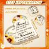 Spiareal Friends Gifts for Women Friendship Graduation Plaque Best Flower Sister Birthday Bestie Thank You Gift for Teacher Mom Female Acrylic Friendship(Sunflower) view 2