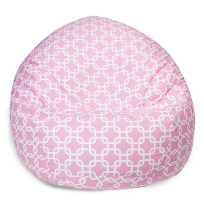 Stylish Comfortable Outdoor Bean Bag Chair Size 22'' H x 28'' W x 28'' D | Material Cotton Twill Stain Resistant &Water Resistant Soft Pink Color Classy Comfy Cozy & Durable Perfect Ultra Plush Cool