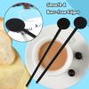 200Pcs Cocktail Swizzle Sticks, 7 Inches Disposible Plastic Disc Top Drink Stirrers Black Drinks Mixing Rod for Coffee Milk Cocktail Whiskey Beverage Bar (Black) view 4
