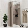 XIEAE Changing Room Clothing Store Portable Fitting Room Floor-Standing Mobile Privacy Include Shading Curtain Hanging Rod and Hook Up view 1