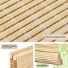 LazBlinds No Tools No Drill Cordless Bamboo Roman Shades, Privacy Window Treatment, Roll Up Bamboo Blinds for Windows 24'' W x 64'' H, Natural view 2