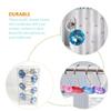 12pcs Water Acrylic Shower Curtain Hooks Bathroom Decor Lightweight Easy to Install for Drapes and Shower Curtains view 2