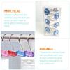 12pcs Water Acrylic Shower Curtain Hooks Bathroom Decor Lightweight Easy to Install for Drapes and Shower Curtains view 4