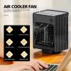2 in 1 Oscillating Spray Mini Desktop a ir Humidification Fan with Light USB Charging Desktop a ir self Cooler Fan (Black) , Portable a ir Conditioner Fan , Portable a ir Conditioner Fan , 2 in 1 Os view 3