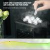 2 in 1 Oscillating Spray Mini Desktop a ir Humidification Fan with Light USB Charging Desktop a ir self Cooler Fan (Black) , Portable a ir Conditioner Fan , Portable a ir Conditioner Fan , 2 in 1 Os view 4