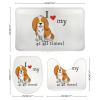 3-Pack Bath Mat Set, I Love My Dogs at All Times Basset Hound Absorbent Memory Foam Soft Shower Bath Rugs Contour Mat and Lid Cover,Non Slip Velvet Bathrug,Shower Toilet Bathmats Carpet 16x24 Inch view 2