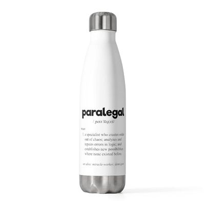 20oz Insulated Bottle Hilarious Paralegal Meaning Description Legal Assistant Fan Humorous Lawyer 20oz