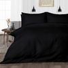 100% Egyptian Cotton 5 PC Duvet/Comforter Cover Set - 1 PC Zipper Duvet/Blanket Cover and 4 PC Pillowcases Soft, Cool, 600 Thread Count & Lightweight - Black Stripe,Queen Size. view 1