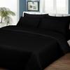 100% Egyptian Cotton 5 PC Duvet/Comforter Cover Set - 1 PC Zipper Duvet/Blanket Cover and 4 PC Pillowcases Soft, Cool, 600 Thread Count & Lightweight - Black Stripe,Queen Size. view 2