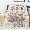 Avalokitesvara Anatomy Sloth Flannel Blanket Super Soft and Warm for Bed Couch Sofa 120x90 Inch King Blanket for Family view 1