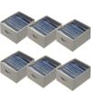 Baesyhom 6 Pcs Large Size Wardrobe Clothes Organizers 6 Grids for Pants, Jeans, Sweater, T-shirt, Thin Coat, Dress Stackable Closet Drawer Organizer Storage Bin Container with Sturdy Handles, Grey view 1