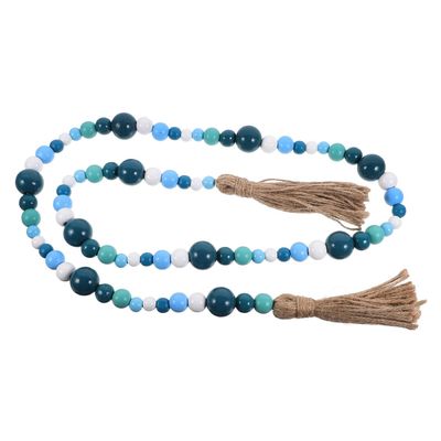 PRETYZOOM Wooden Beads String Beads Pendant Coastal Tassel Garlands Home Decor Wall Hanging