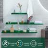 4 Pack Acrylic Floating Shelves, Wall Mounted Invisible Bathroom Shower Shelf, for Home, Bedroom, Bathroom, Kitchen Storage(4Pcs, Brown) view 3