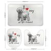 3-Pack Bath Mat Set, I Love My Dogs at All Times Coton De Tular Absorbent Memory Foam Soft Shower Bath Rugs Contour Mat and Lid Cover,Non Slip Velvet Bathrug,Shower Toilet Bathmats Carpet 20x30 Inch view 2