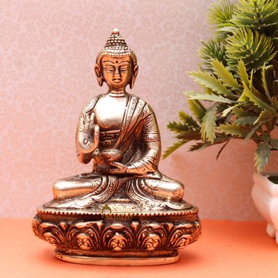 Brass Decorative Showpiece ForLiving Room House Warming Gift Tabletop Gautam Budha Murti Idol Glossy Antique (3 X 2 X 5.5 Inch) by Indian Collectible