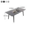 CraftThink Kitchen Dining Room Table, Metal Industrial Rectangle Dining Table with Black Legs Breakfast Table Casual Table for Living Room Home Office, White -63" L x 31.5" W x 29.5" H view 3