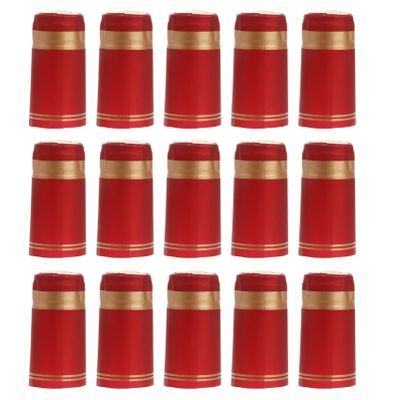 100pcs PVC Wine Shrink Wrap Heat Shrink Capsules Wine Heat Cap Packaging Wrap for Home (Red)