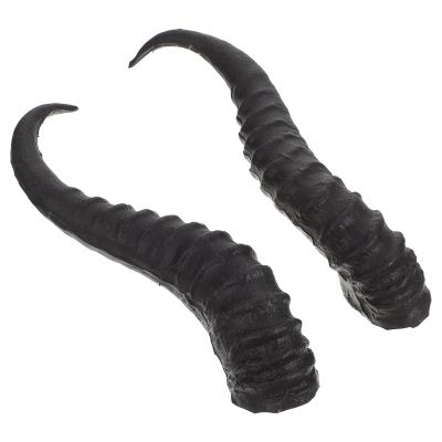 Beavorty 1 Pair Artificial Sheep Antlers Horns DIY Horns Headband Ornament Black Party Gothic Sheep Horn Hair Decor for Halloween Cosplay Party Costume Accessory