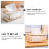Bathroom Napkin Organizer Crystal Glass Napkin Box Tissue Box Holder Rectangular Tissue Container Case for Home Office Countertop Golden White view 4