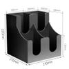 CARWERL Cup and Lid Holder, Acrylic 4/6 Compartment Disposable Coffee Cup Storage Organizer, Coffee Shop Buffet Countertop Cup Lid Sleeve Dispenser, Coffee Station Supplies,2 * 2 view 2