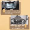 CXLL Efficient Kerosene Heaters for Indoor Use, Stainless Steel Heater Non Electric, Stove Camping with Portable Handle, 6 Wicks 2 Pairs of Gloves, Boiling Water Heating Cooking, Black view 3