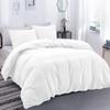 100% Egyptian Cotton 5 PC Duvet/Comforter Cover Set - 1 PC Zipper Duvet/Blanket Cover and 4 PC Pillowcases Soft, Cool, 600 Thread Count & Lightweight - White Solid,Queen Size. view 1