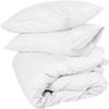 100% Egyptian Cotton 5 PC Duvet/Comforter Cover Set - 1 PC Zipper Duvet/Blanket Cover and 4 PC Pillowcases Soft, Cool, 600 Thread Count & Lightweight - White Solid,Queen Size. view 2