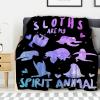 Avalokitesvara Sloths are My Spirit Animal 1 Flannel Blanket Super Soft and Warm for Bed Couch Sofa 120x90 Inch King Blanket for Family view 1