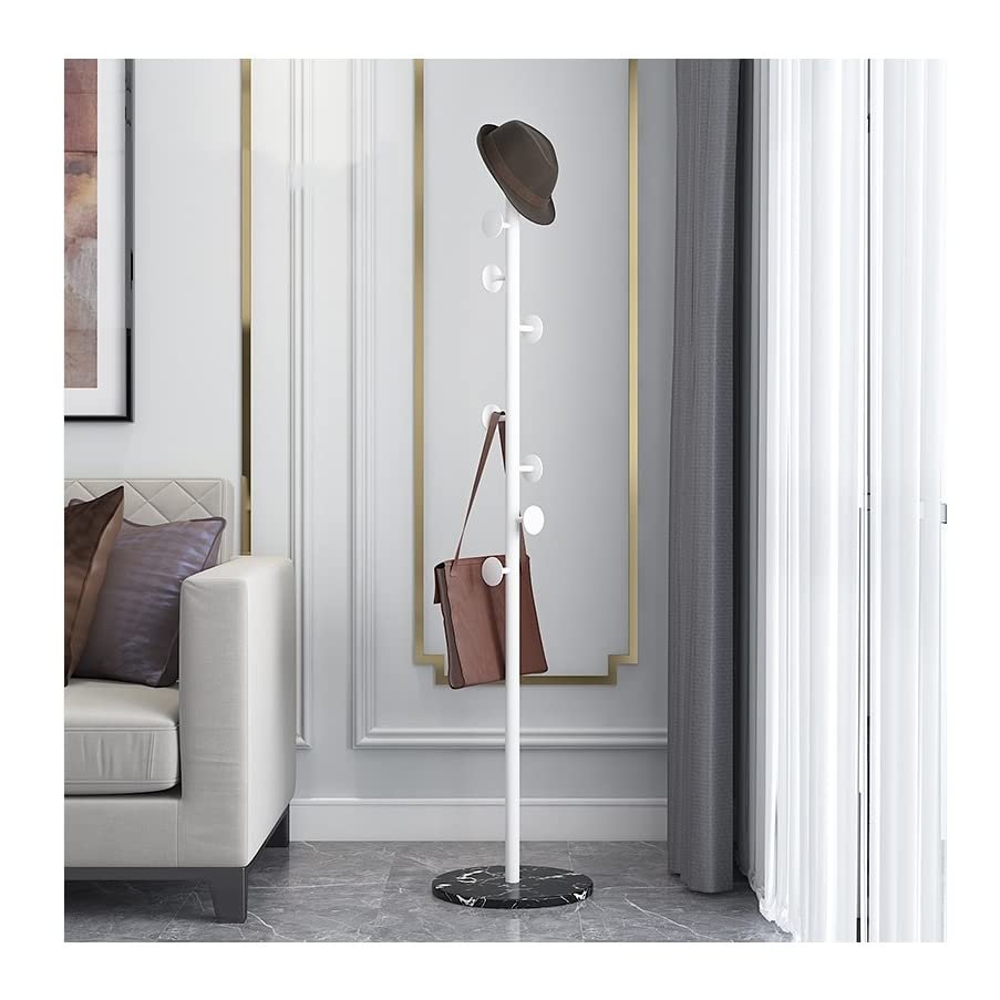 rUrEu Coat HangerCoat Rack Simple Household Living Room Floor Stand Shelf Marble Bedroom Metal Hanging Holder Decor Iron Clothes Hanger Modern/K/66.9 * 12.6In