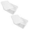 2pcs 3 Ice Cream Box Yogurt Containers with Lids Dessert Container Can Organizer for Fridge Ice Cream Containers Meal Prep Juice Containers Case Pp Food Freezer Box White view 1
