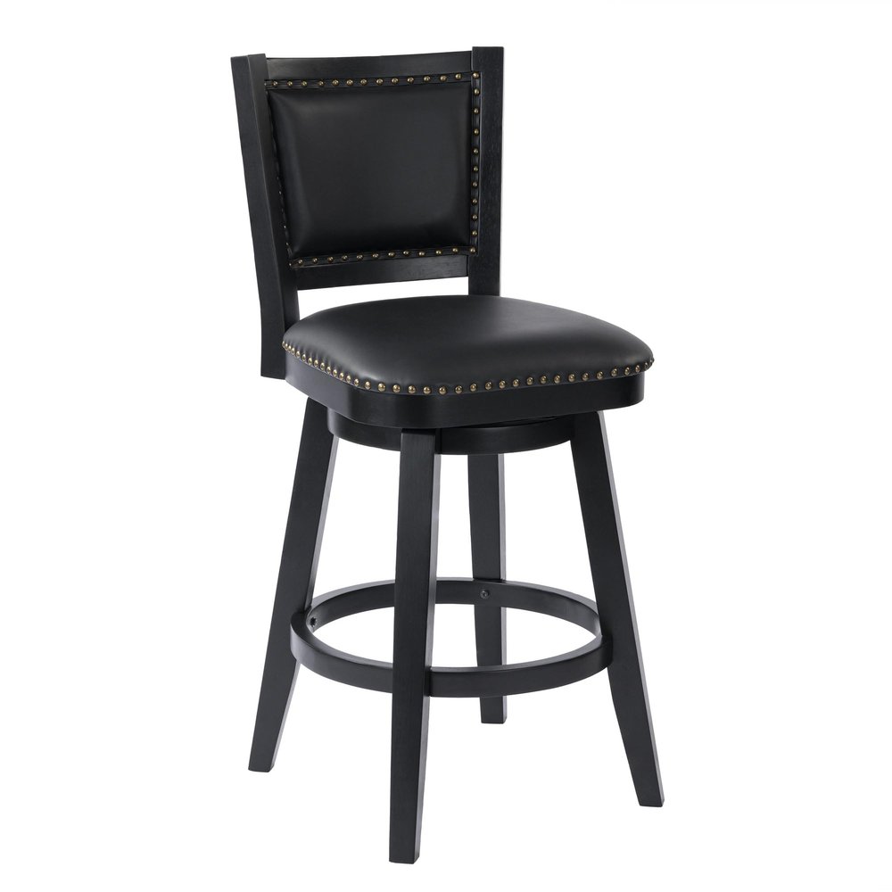Broadmoor Bar Height Swivel Kitchen Bar Stool - Black