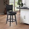 Broadmoor Bar Height Swivel Kitchen Bar Stool - Black view 2