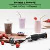 CHEFMAN Cordless Portable Immersion Blender 5-in-1 Blender Set, Ice Crushing Power with One-Touch Speed Control, Comes with Potato Masher, Whisk, Chopper, Beaker, and Storage Case, Stainless Steel view 3