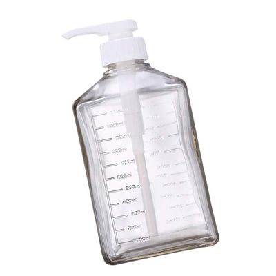 Cabilock 1pc Glass Syrup Storage Bottle Hand Press Squeeze Bottle for Easy to Clean Reusable Food-grade Material for Syrups Condiments