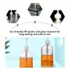 Cabilock 1pc Glass Syrup Storage Bottle Hand Press Squeeze Bottle for Easy to Clean Reusable Food-grade Material for Syrups Condiments view 2