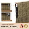 LazBlinds No Tools No Drill Cordless Bamboo Roman Shades, Privacy Window Treatment, Roll Up Bamboo Blinds for Windows 26'' W x 64'' H, Driftwood view 3