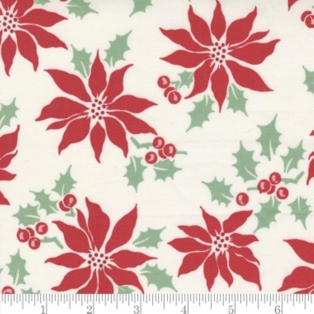 Moda Holly Jolly by Urban Chiks 31181 11 Snow Poinsettia