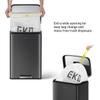 EKO Madison Matte Black 50 Liter/13.2 Gallon Step Trash Can with Inner Liner - Fingerprint Resistant Finish view 4
