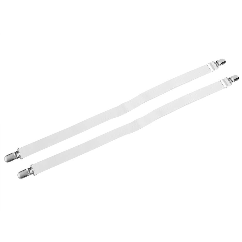 Bed Sheet Clips Straps Sheet Holder Mattress Clips , 2pcs adjust Bed Sheet Holder Straps Sheet Fasteners for Mattresses Fitted Sheets Flat Sheets(White) , Sheet Clips For Bedding Straps Bed Hol