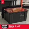 IRIS USA 20 Gallon Lockable Storage Bins with Lids, 6 Pack - Made in USA, Heavy Duty, Stackable Containers, Garage Organizing Bins Moving Tubs, Rugged Sturdy Equipment Utility Box - Black view 3